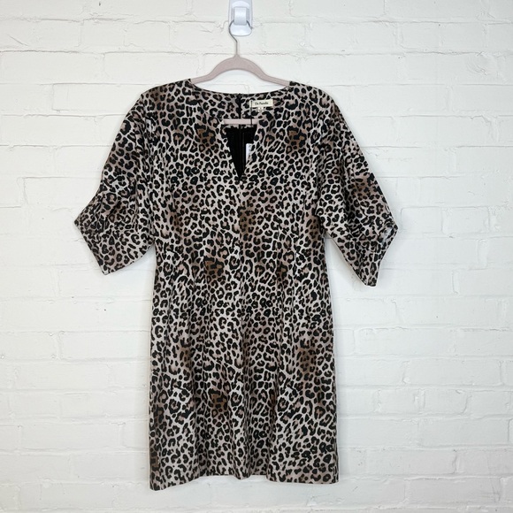 NWT DU PARADIS Veronica Animal Print Mini Dress Small - Picture 2 of 6